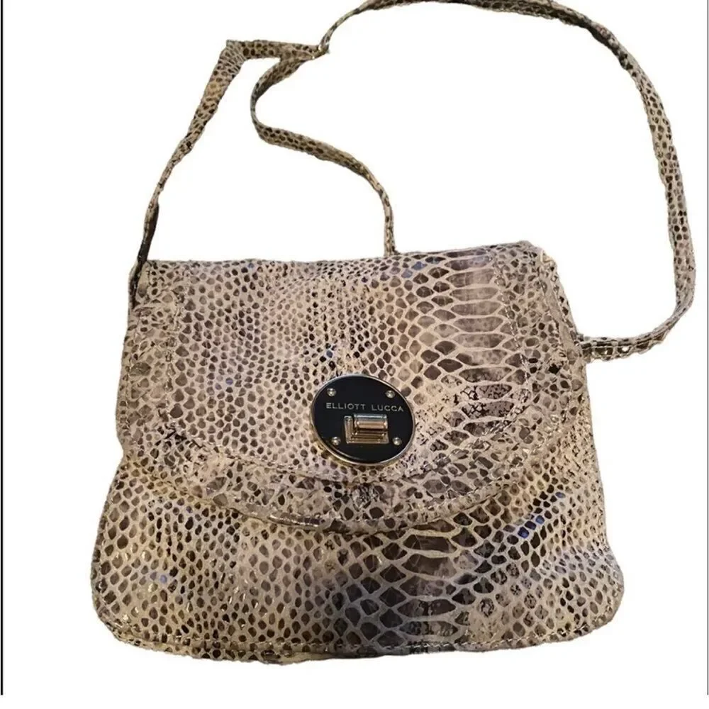 Elliot Luca crossbody snake skin print